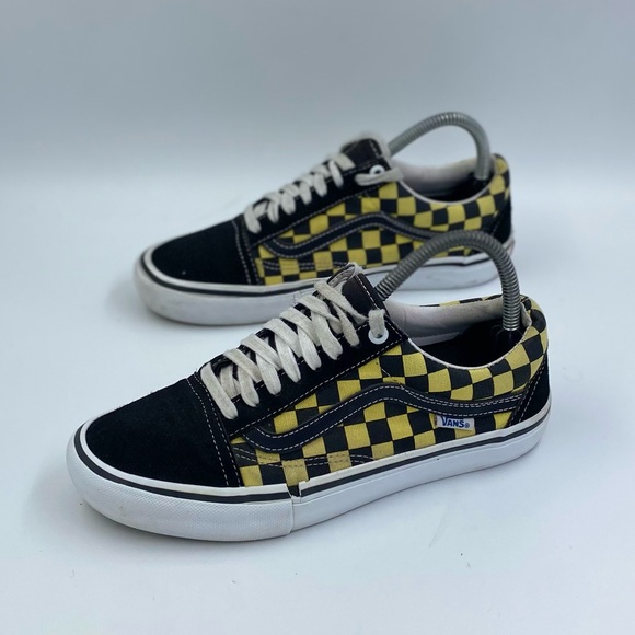 Yellow Vans Old Skool Aspen Gold Checkered Vans Aspen Gold Vans